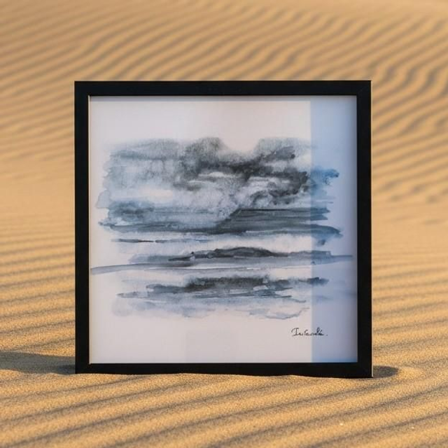 Aquarelle medium - Mer dechainee - reproduction