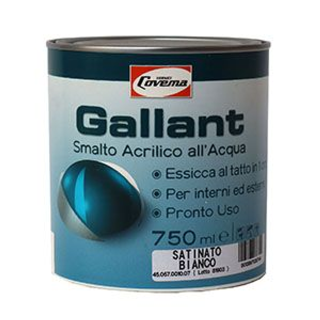 Gallant satinato - Smalto acrilico all acqua Bianco 750 ml