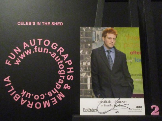 Charlie Clements (Bradley Branning) Authentic Autographed EastEnders 6x4 Cast Card (2)