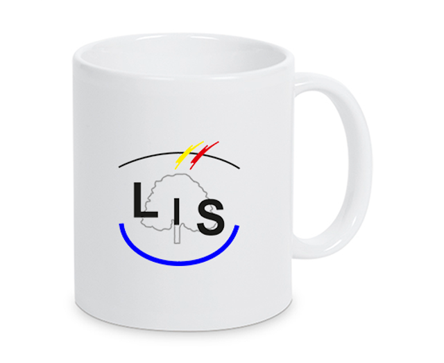 LIS Tasse mit buntem Logo