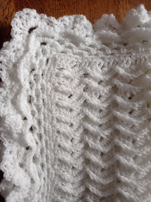 White Shell Baby Blanket