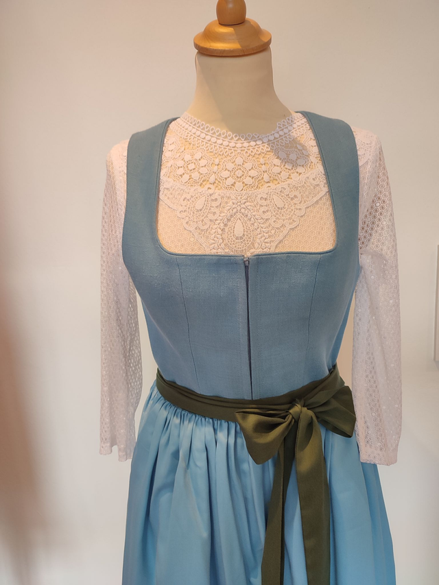 Dirndlkleid Eisblau/Grün