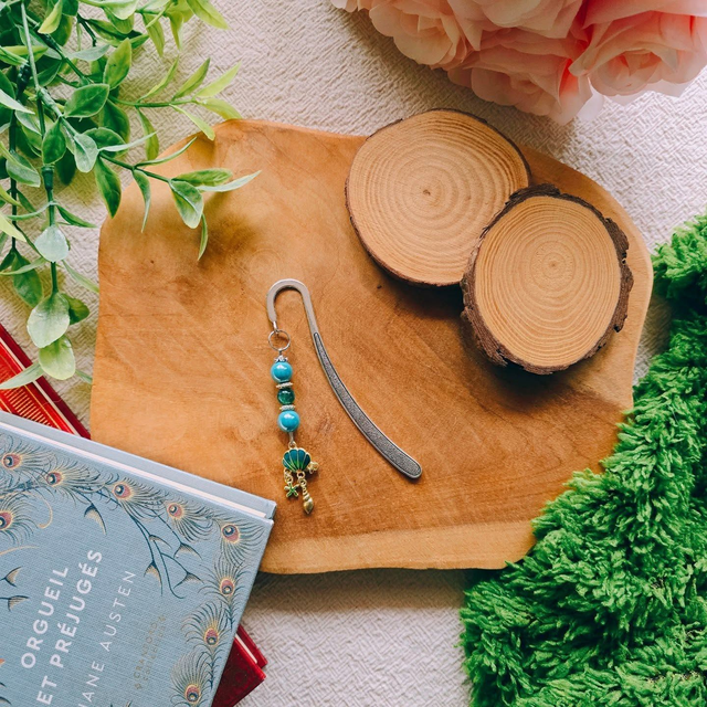 Marque-pages Coquillage Bleu