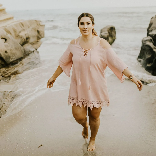Olive Plus Size Swimwear Cover up, plus size caftan women