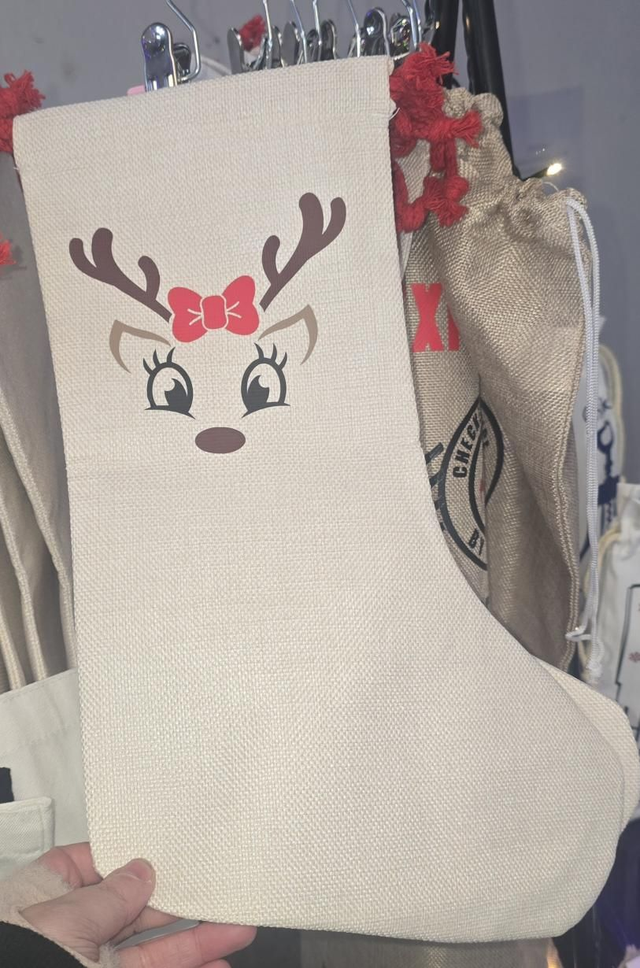 🦌 Reindeer Bow Stocking