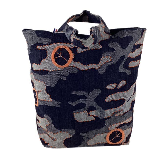 Tote bag brodé denim