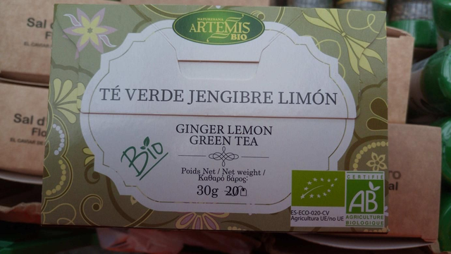 Té verde, jengibre y limon
