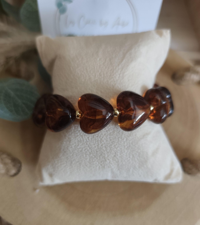 BRACELET ELASRIQUE COEUR AMBRE 0000765