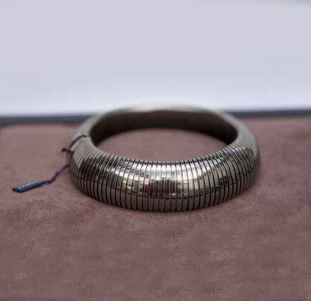 Collier serpentine grand modèle argent Vintage Agatha (collector)