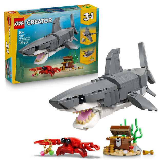 LEGO 31381 Creator Wilder Hai mit Schatztruhe