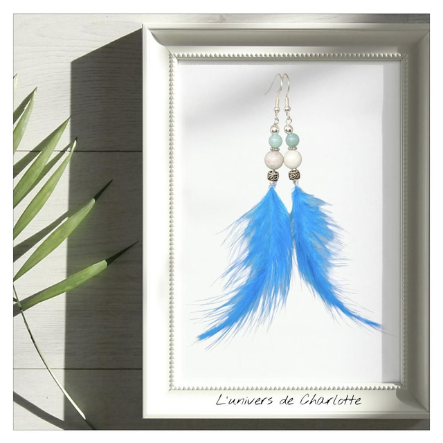 Boucles d'oreilles "Amazonite" BO-005