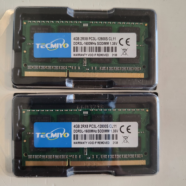 TECMYO PC3L/12800$ CL 11 8GB 2x 4GB Notebook  DDR3L Speicher 1600 Mhz