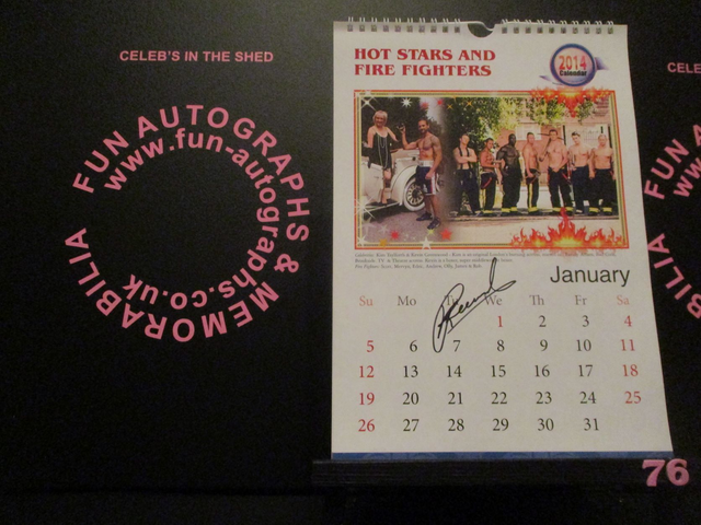 Kevin 'Green Machine' Greenwood - Hot Stars 2014 Autographed Calendar Page (76)