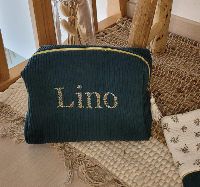 Trousse de toilette feuilles 🍃 d'olivier 