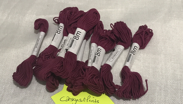 Burgundy Knitting Yarn - 100% Cotton - x 10 - BK01