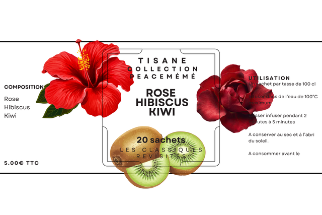 COLLECTION PEACEMEME Tisane "Rose Hibiscus Kiwi"