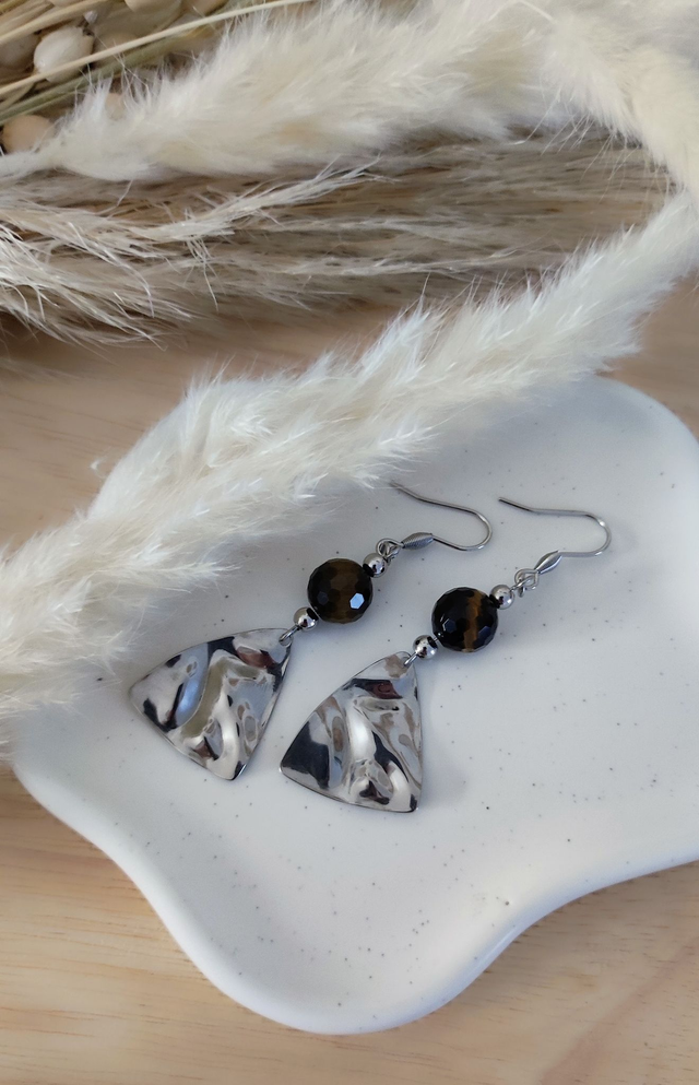 Boucles d'oreilles "Éternel" Oeil de tigre