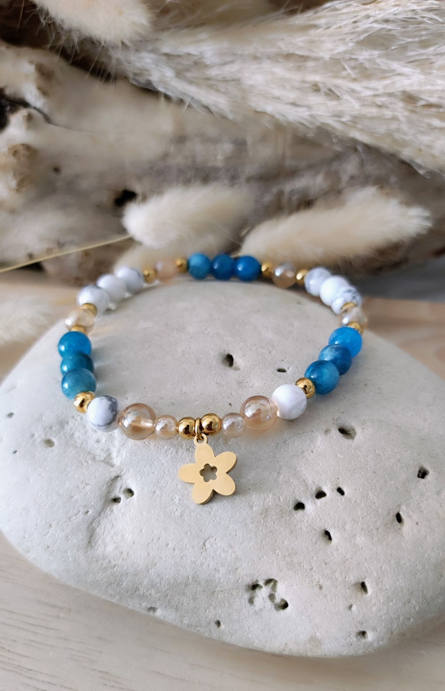 Bracelet Apatite et Howlite