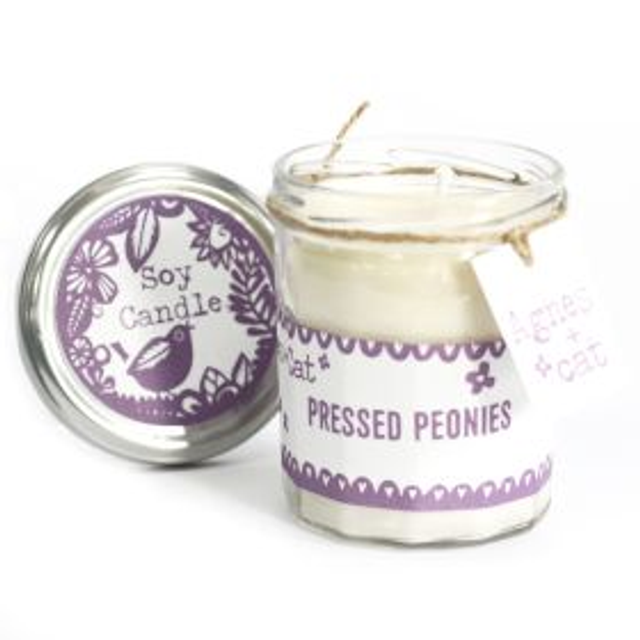 Bougie pot 220g - Pivoine Pressée