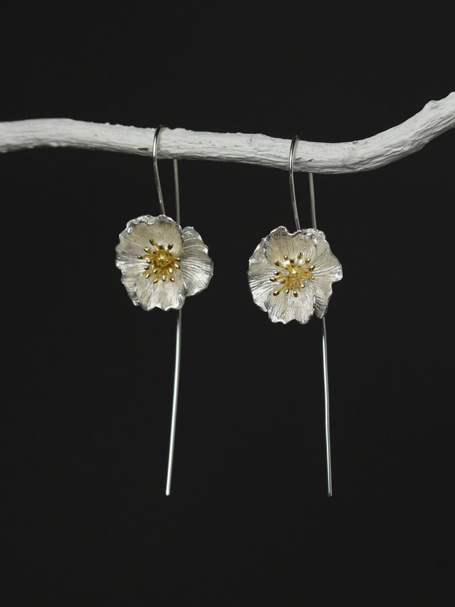 Poppy Silver Earrings