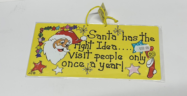 Christmas Hanging Sign - Santa