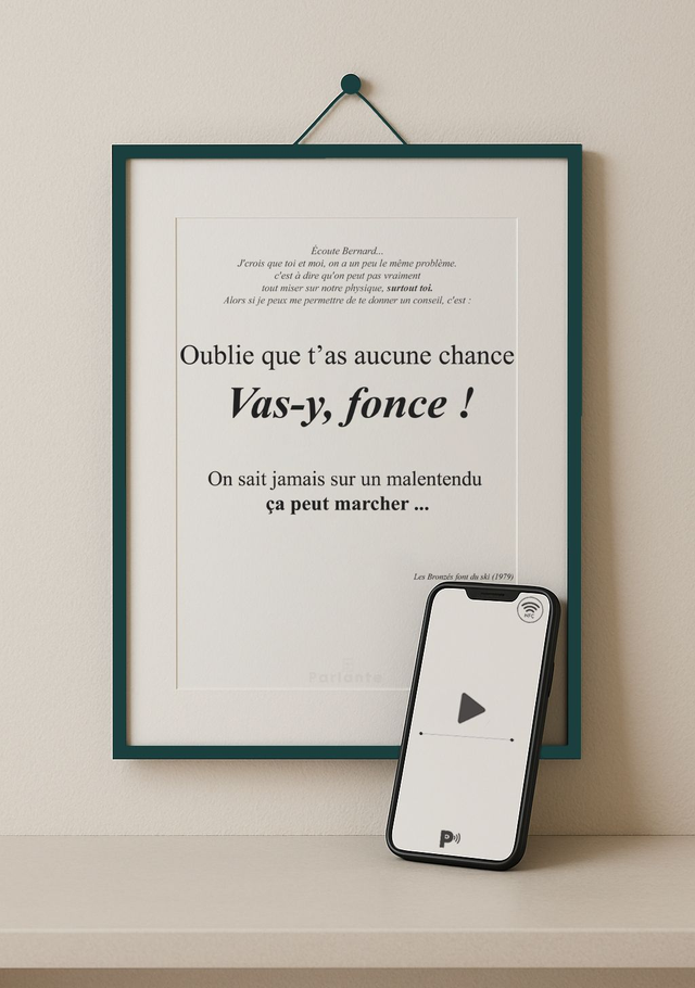 Affiche interactive cinéma Les bronzés font du ski | Vas-y fonce ! (Audio Inclus)