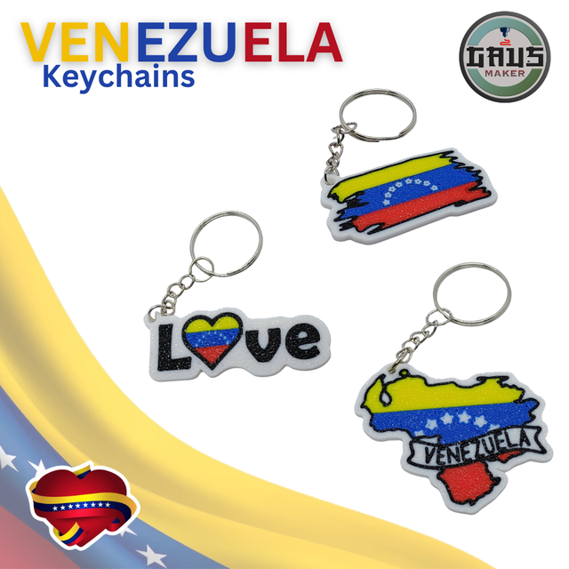 Llaveros de Venezuela | Colección Tricolor Edición Special | Keychains que Representan tu Identidad Nacional