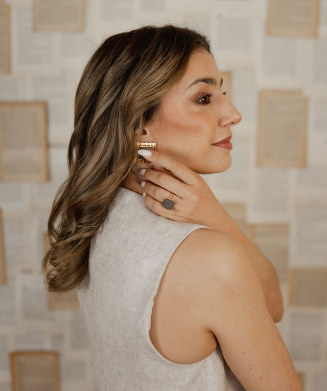 Ring with Polymer Clay ~ Iris