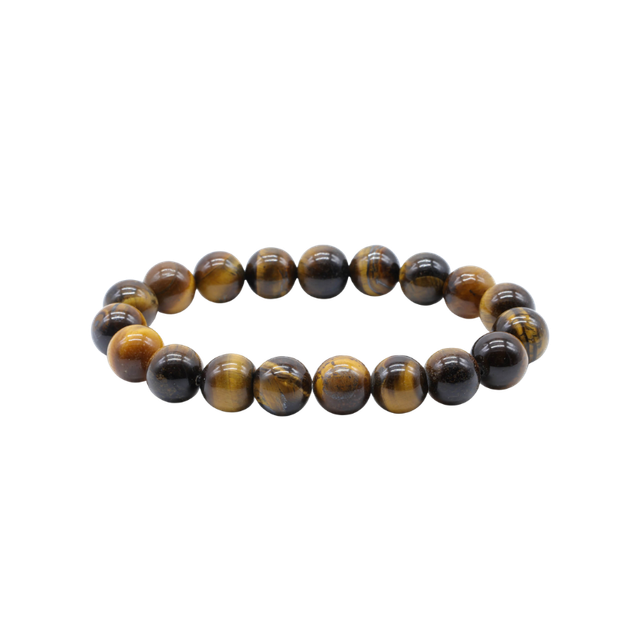 💙 Œil de Tigre – Bracelet élastique Perles naturelles 8 mm – Origine Afrique du Sud – Gisement de Graaff-Reinet – Qualité A