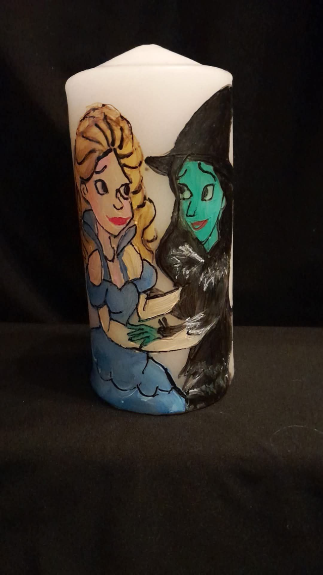 Custom Wicked Characters Custom Decorated &amp; Designed On A Pillar Candle PRE-ORDER