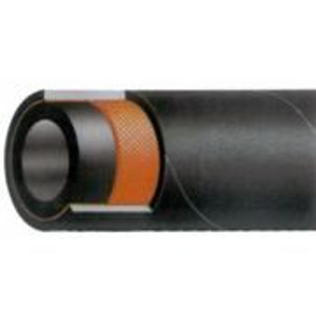 Tubo a bassa pressione SAE100 R6 (EN 854/1TE) da 1/4” per oli, nafte e aria, rinforzo tessile. Temperatura di esercizio -40°C + 100°C.