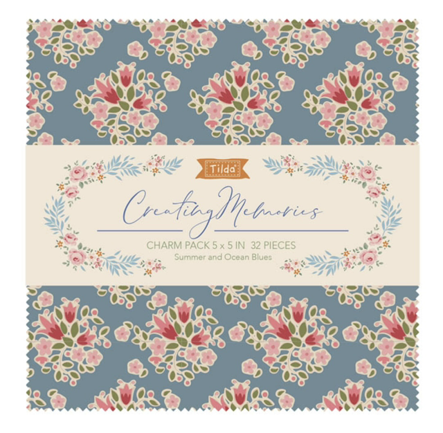 Fabric: Charm Pack: Permanent: Creating Memories: 12.5 x 12.5cm: Summer: 32 Pieces 