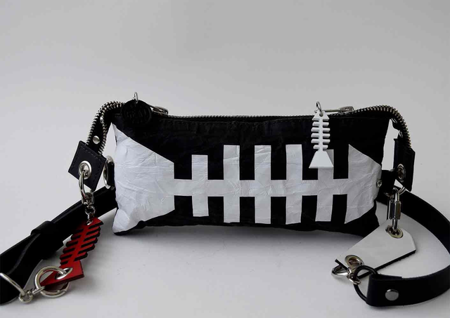 Black chest-belt bag "Lu"