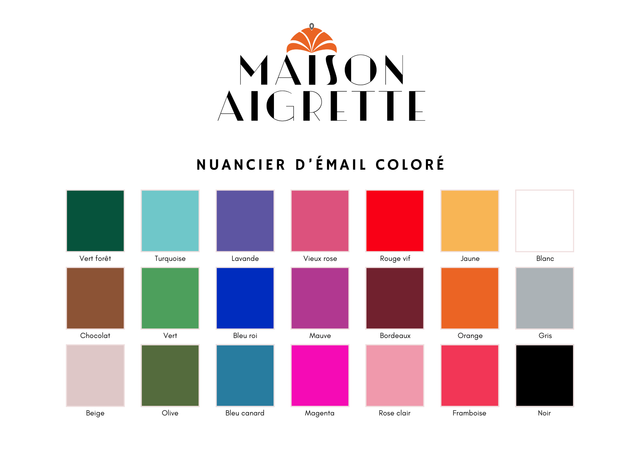 Boucles d'oreille puces émaillées fleur | Lavande & vert