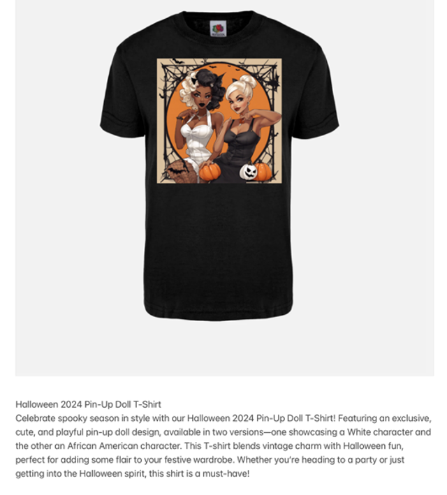 2024 HALLOWEEN TSHIRT - SMALL - UNISEX FIT 