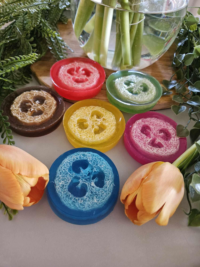 Savons gommant au loofha