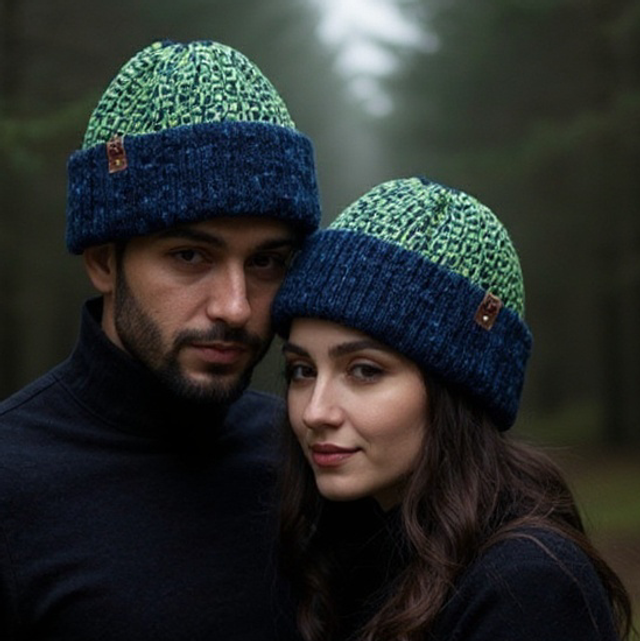 Soft Merino Wool Handmade Unisex Hat (Colour: Jolly Rancher)