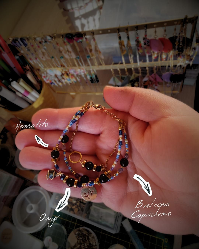 Bracelet Capricorne & Onyx