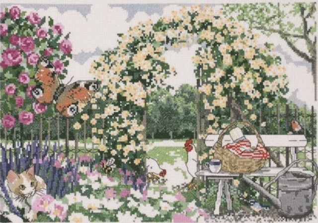 Permin Garden of Flowers Counted Cross Stitch Kit