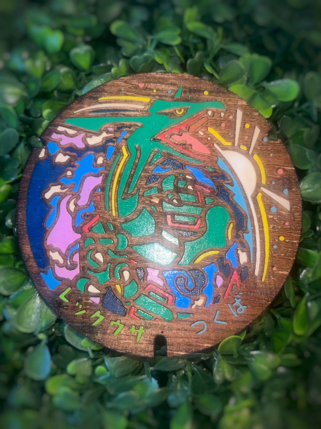 Plaque Pokémon Rayquaza.