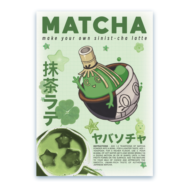 art print - Sinistcha Matcha poster 