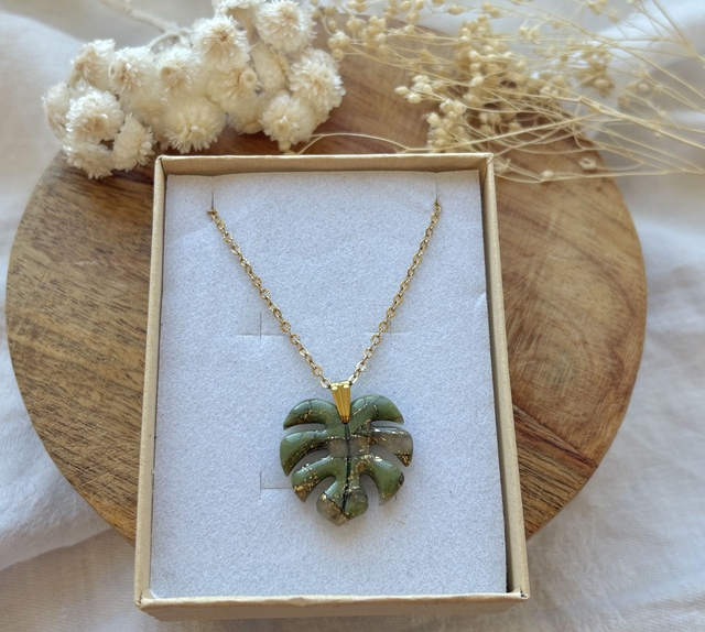 Collier - OLIVE - monstera