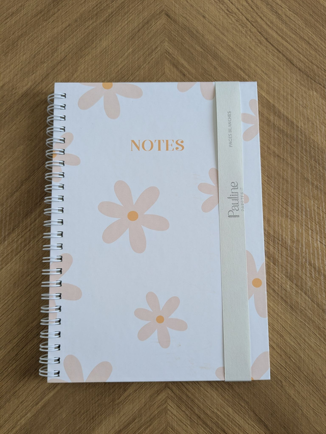 Carnet A5 Fleurs roses - REF607