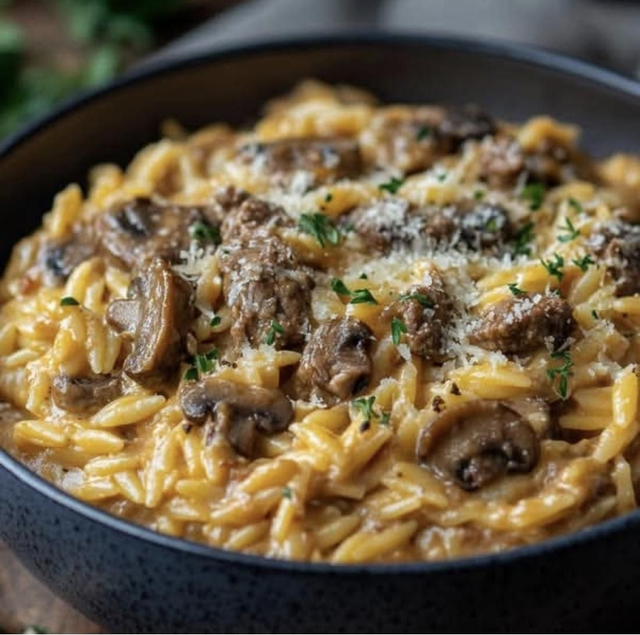 Orzo aux champignons