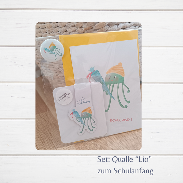 Zum Schulanfang! - Qualle "Lio" Geschenkset