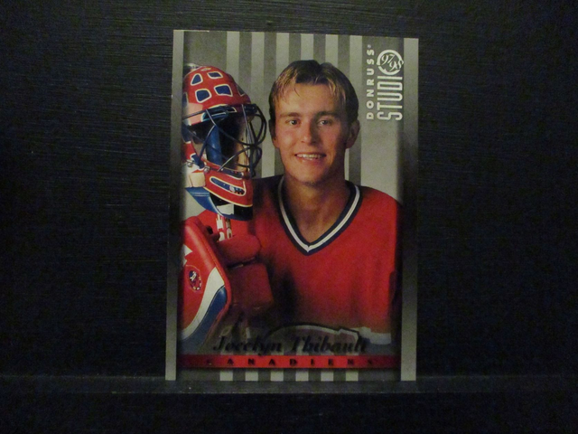 Jocelyn Thibault - NFL 1997 Donruss Studio Ice Hockey Original Trading Card #77