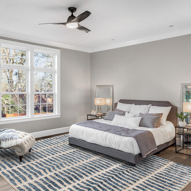 Mason Grid Blue 120x170cm