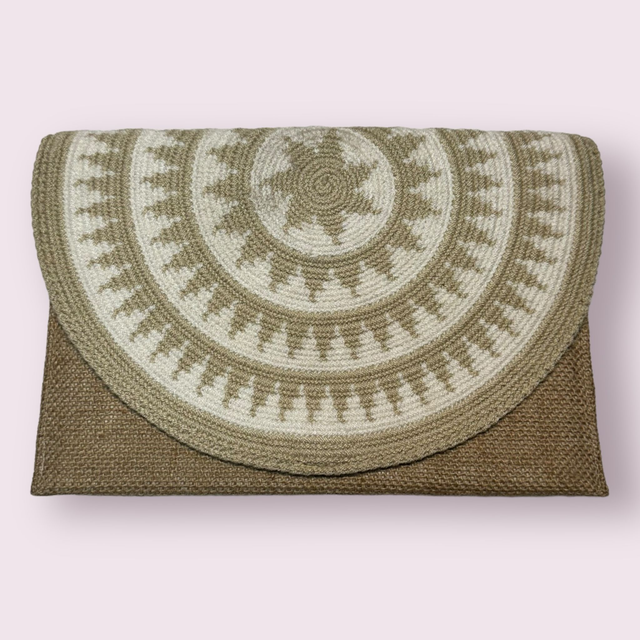 Pochette Juta e Uncinetto