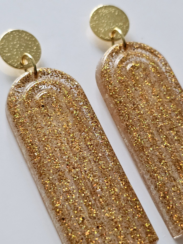 ARTY aux fines paillettes or chaud