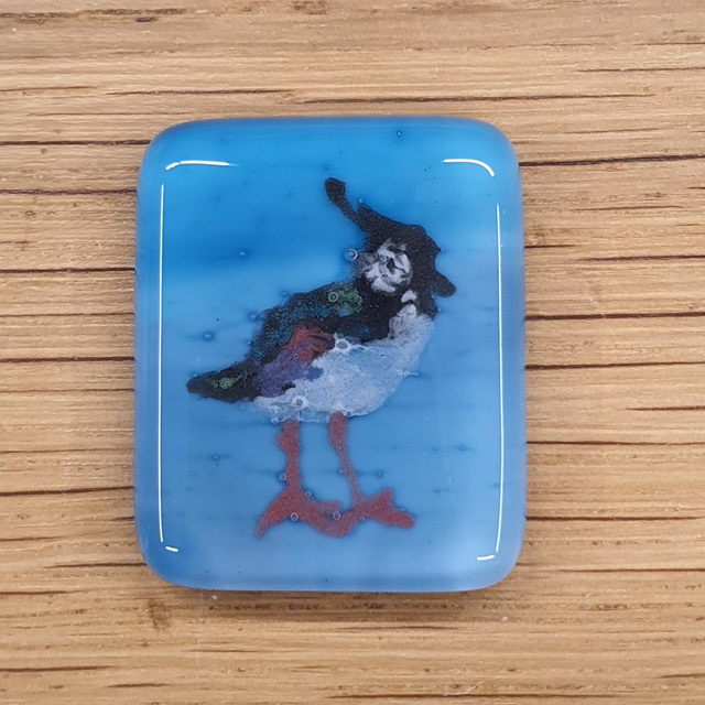Lapwing glass enamel badge 